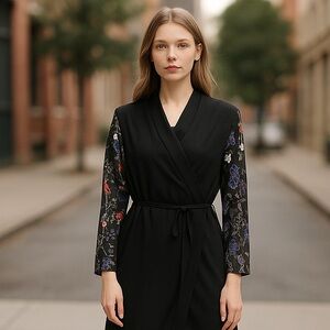 Cable & Gauge Women’s Black Sleeveless Cardigan Sweater Plus Size 2X